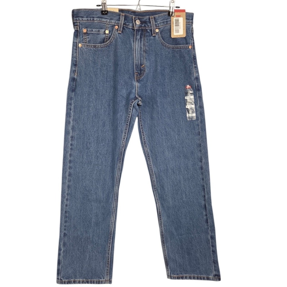 Levis 505 Regular Fit Jeans Men 33x30‎ Blue Denim Straight Leg Medium Wash NEW